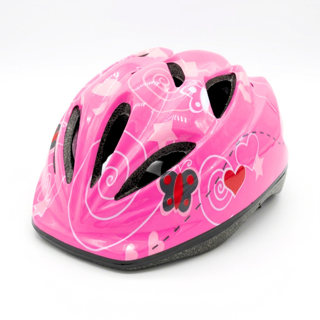 Kask dziecięcy Chanty – Różowy z motylkiem
