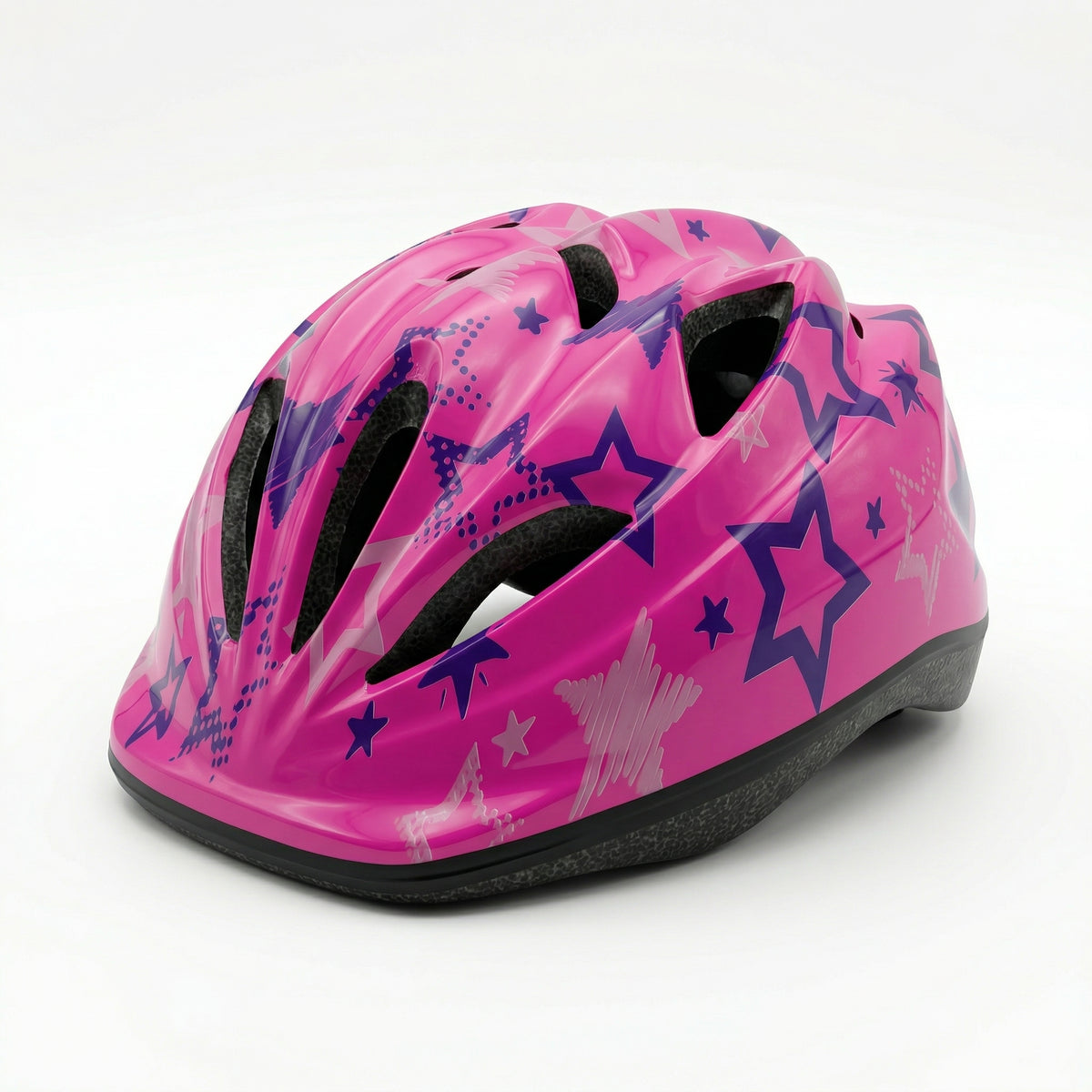 Kask dziecięcy Chanty – Różowy z gwiazdkami