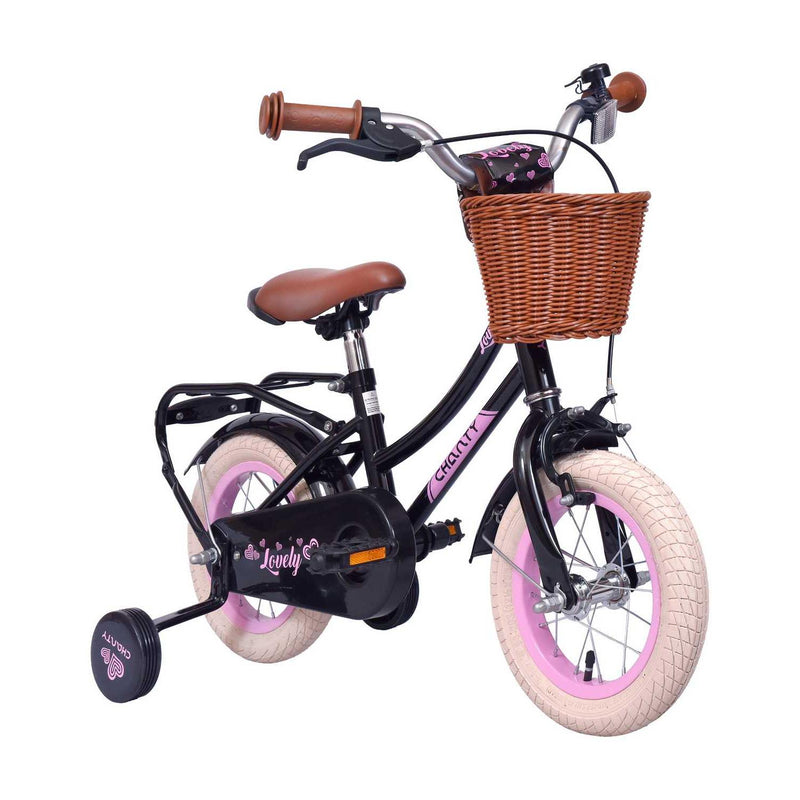 CHANTY Lovely 12" Czarny rowerek dziewczęcy | 2-4 lata |