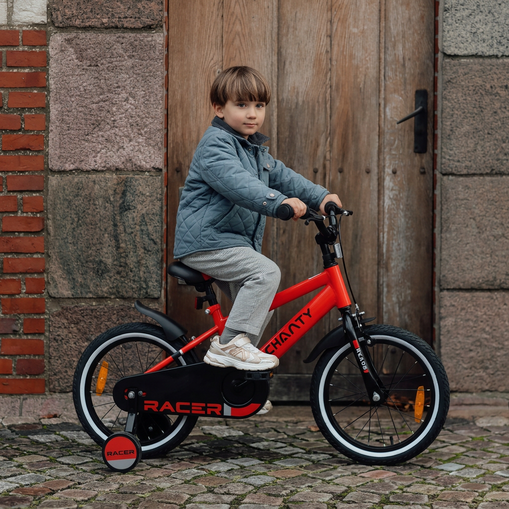 CHANTY Racer 16" Czerwony rowerek chłopięcy | 4-6 lat |