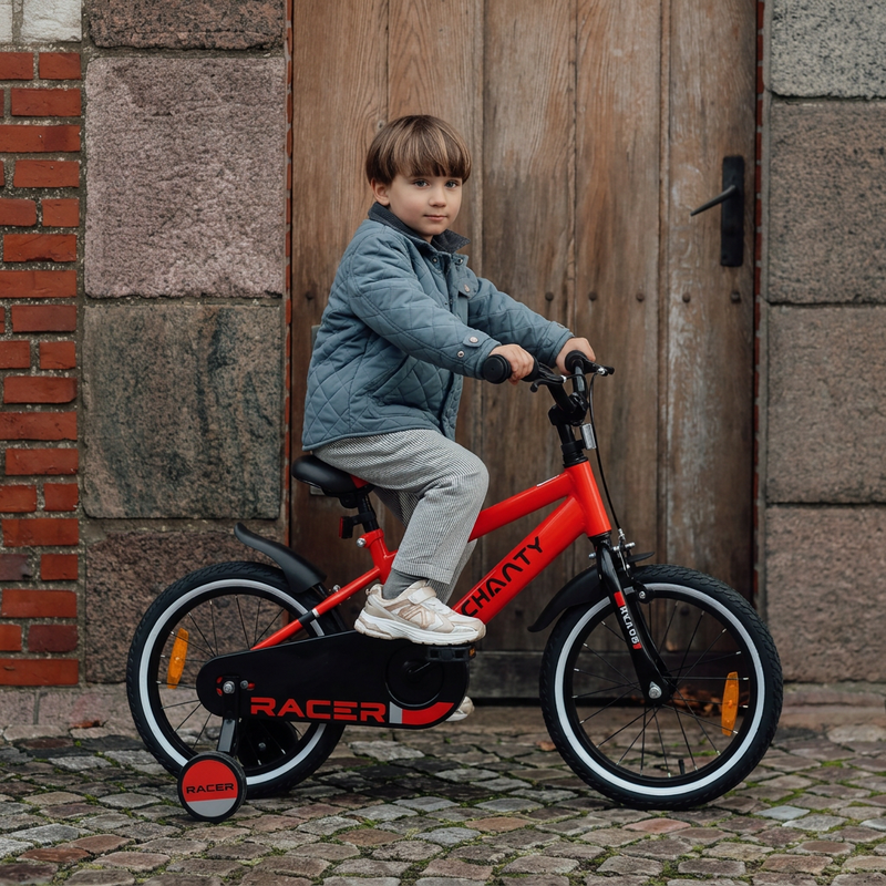 CHANTY Racer 16" Czerwony rowerek chłopięcy | 4-6 lat |
