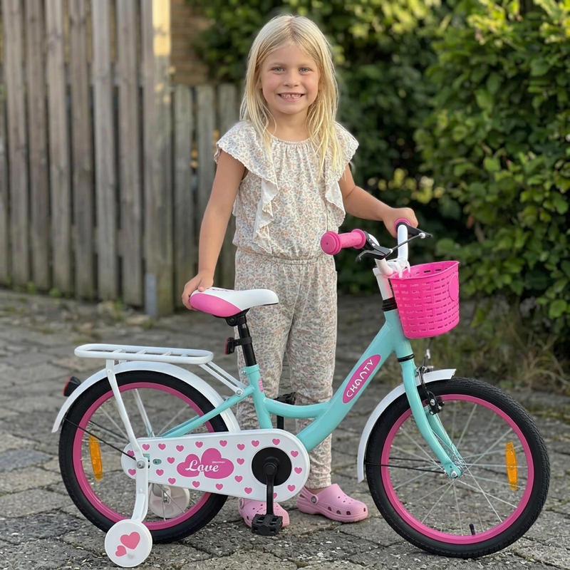 CHANTY Love 16" Miętowy rowerek dziecięcy | Dziewczynki |